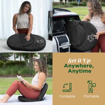 Premium Adjustable Meditation Floor Chair with Back Support